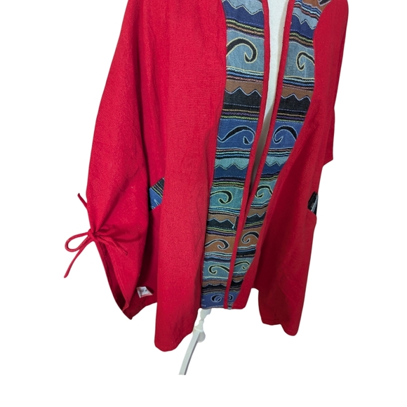 Golden Triangle People’s Art & Handicraft Cotton Tunic Embroidered Tapestry Sz L - Picture 3 of 10